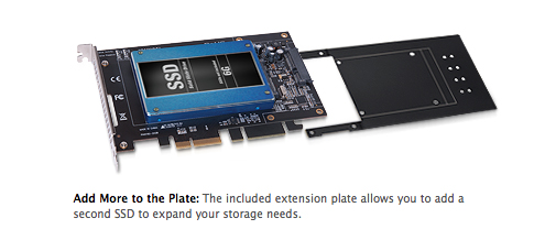 Tempo 2.5" SATA SSD PCIe Card