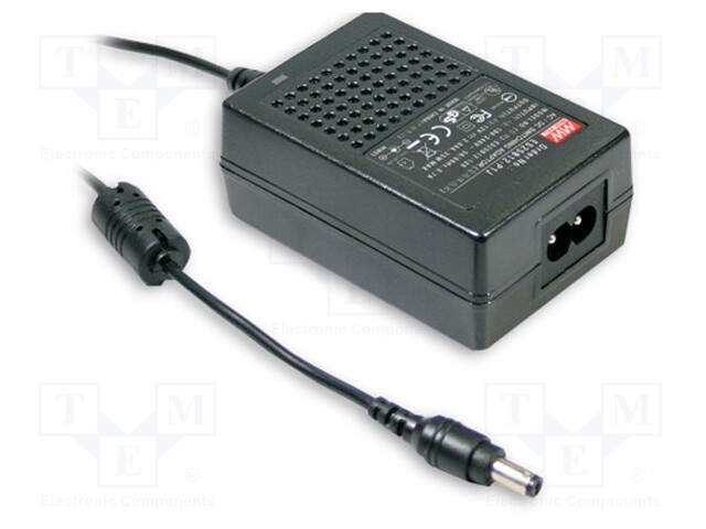 Power supply: switched-mode; 24VDC; 1.04A; Out: 5,5/2,1; 25W; 87%