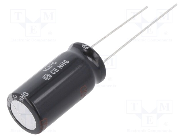 Capacitor: electrolytic; THT; 2200uF; 25VDC; Ø12.5x25mm; Pitch: 5mm