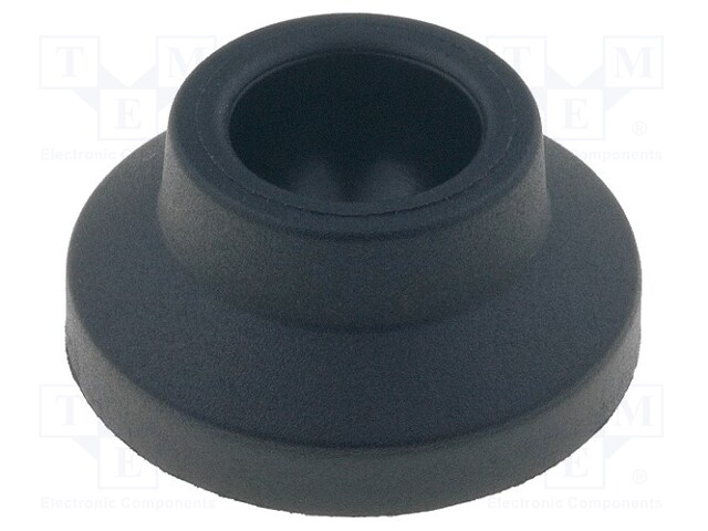 Foot; Base dia: 32mm; polyamide; H: 15mm; Mount.hole diam: 14mm