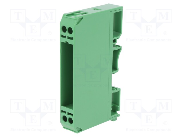 Enclosure: for DIN rail mounting; polycarbonate; green; UL94V-0