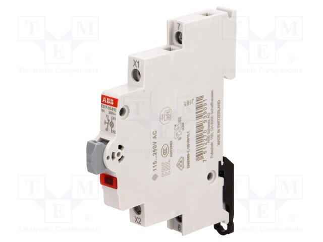 Module: pushbutton switch; 16A; Mounting: DIN; 250VAC; monostable