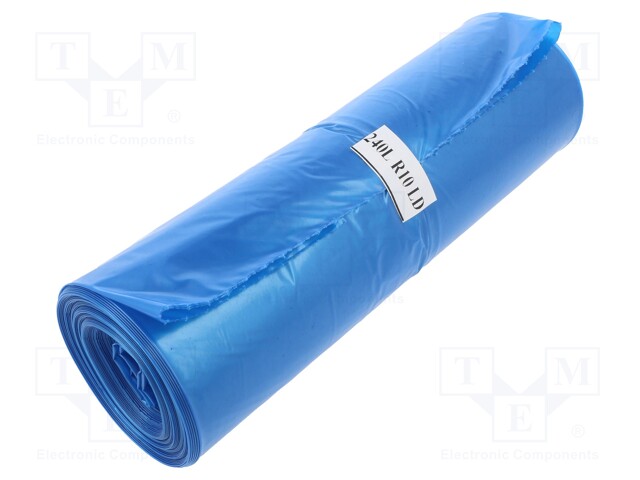 Trash bags; LDPE; Colour: blue; 10pcs; 240l