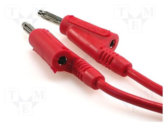 Test lead; PVC; 1m; red; 20A; 60VDC; Cond.cross sec: 1mm2