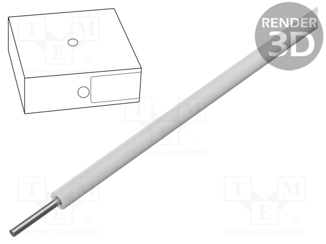 Wire; SiD; solid; Cu; 0.5mm2; silicone; white; -60÷180°C; 300/500V