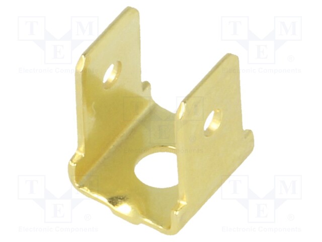 Terminal: flat; 4.8mm; 0.5mm; male; M2,5; double; screw; brass