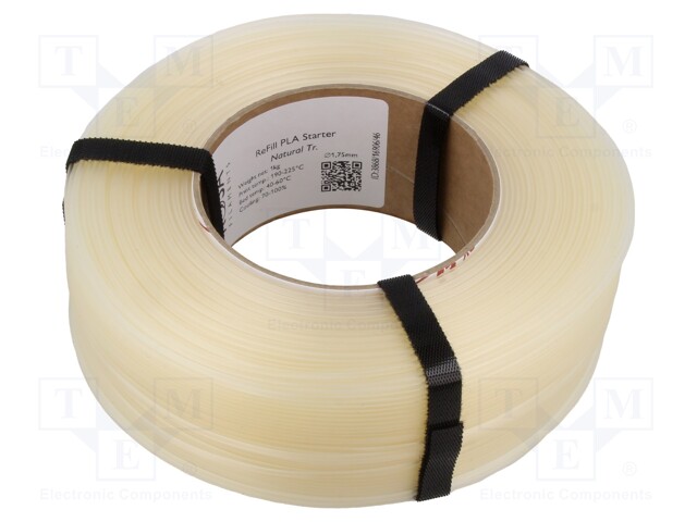 Filament: PLA; 1.75mm; natural (transparent); 190÷225°C; 1kg