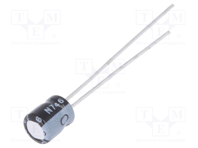 Capacitor: electrolytic; THT; 3.3uF; 35VDC; Ø4x5mm; Pitch: 1.5mm