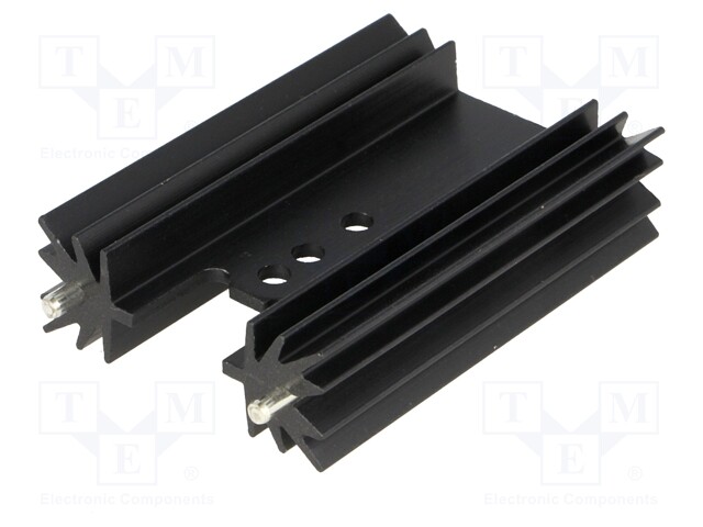 Heatsink: extruded; TO220; black; L: 50.8mm; 9.1K/W; aluminium