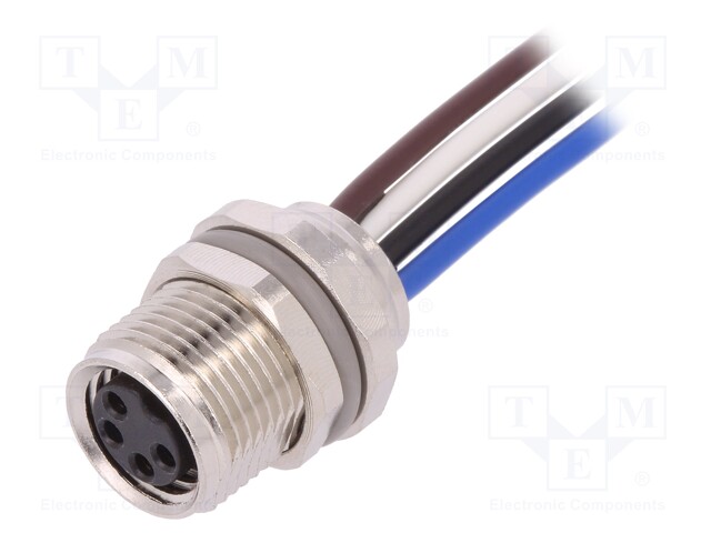 Connector: M8; 0.2m; female; PIN: 4; socket; 30V; IP67