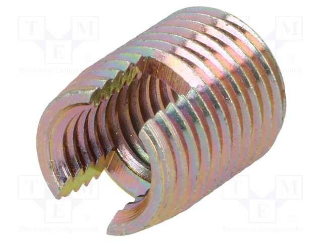 Threaded insert; hardened steel; zinc; M10; BN: 902; L: 18mm