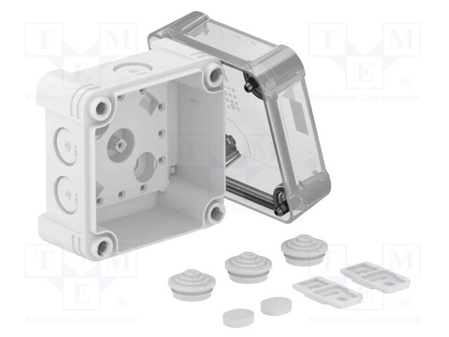 Enclosure: junction box; X: 95mm; Y: 95mm; Z: 72mm; polycarbonate