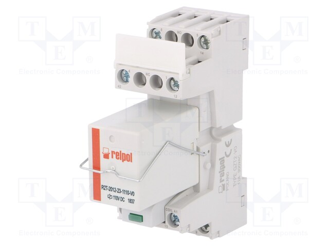 Relay: interface; DPDT; Ucoil: 110VDC; 12A; 12A/250VAC; 12A/24VDC