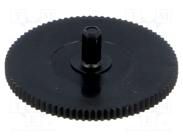 Knob; thumbwheel; black; Ø21mm; Application: CA9M