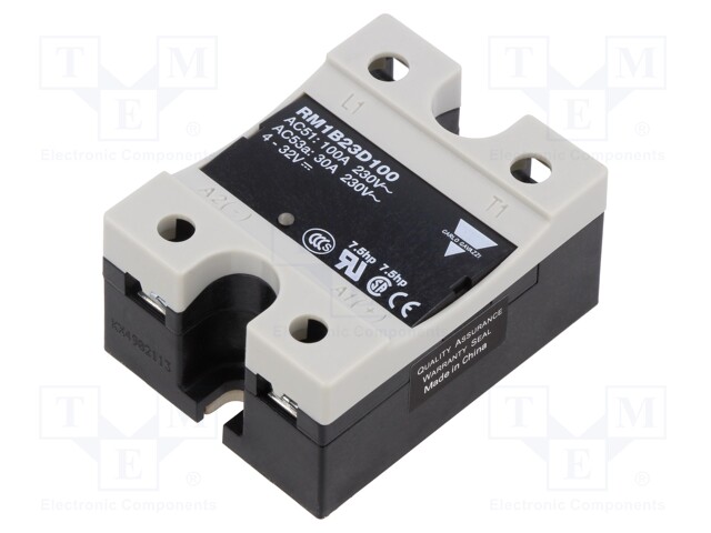 Relay: solid state; Ucntrl: 3÷32VDC; 100A; 42÷265VAC; -20÷70°C