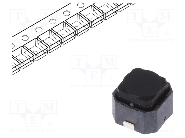 Microswitch TACT; SPST; Pos: 2; 0.05A/16VDC; SMT; 2.45N; 6x5.9x5mm