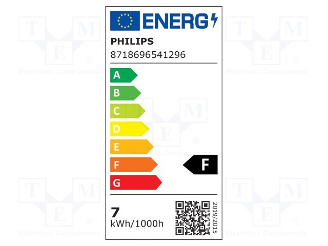 LED lamp; neutral white; G24D-2; 230VAC; 700lm; 6.5W; 120°; 4000K