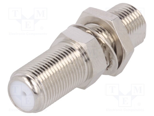 Coupler; F socket x2; 75Ω; for panel mounting,screwed; 3GHz