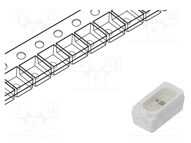 Programmable LED; SMD; RGB; 4x2x1.7mm; 120°; 12mA; Front: flat