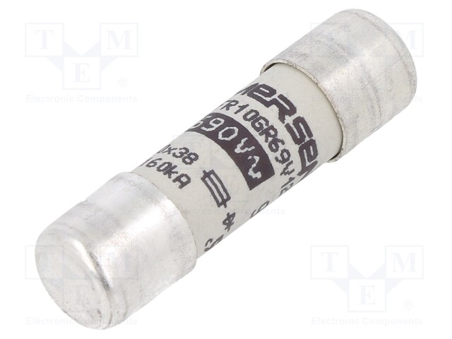 Fuse: fuse; gR,ultra rapid; 12.5A; 690VAC; 10x38mm