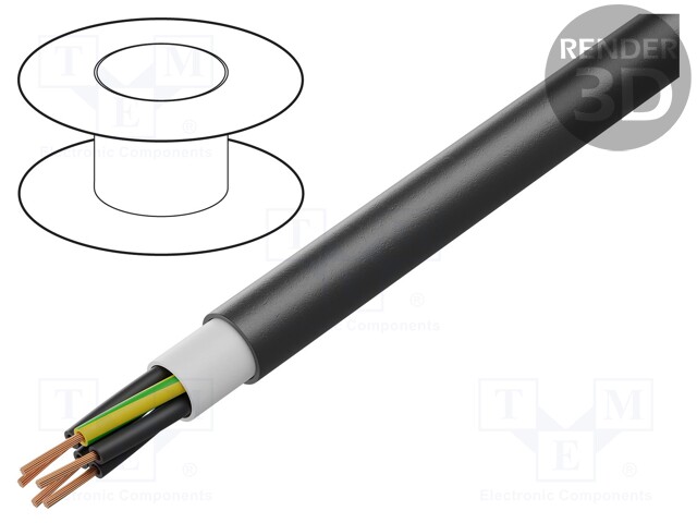 Wire; BiT 1000 FR; 5G1,5mm2; unshielded; 0.6/1kV; Cu; stranded