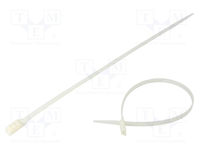 Cable tie; with low profile head; L: 400mm; W: 7.6mm; polyamide