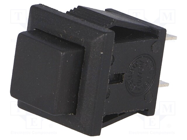 Switch: push-button; Pos: 2; SPST-NC; 1A/250VAC; black; 13x11mm