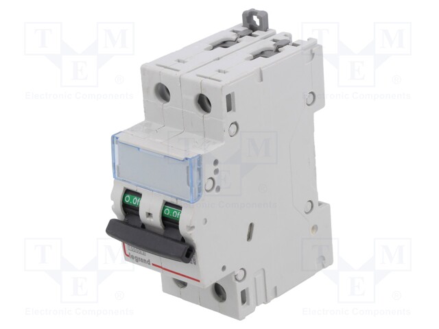 Circuit breaker; 400VAC; Inom: 2A; Poles: 2; DIN; Charact: C; 10kA