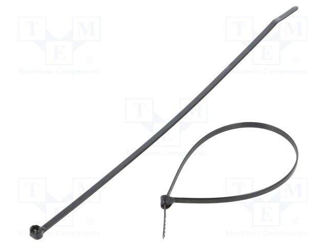 Cable tie; with a metal clasp; L: 203mm; W: 3.6mm; polyamide; 178N