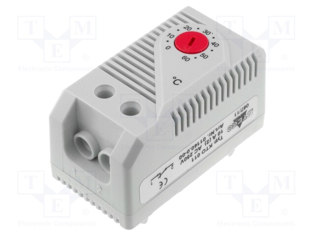 Sensor: thermostat; Contacts: NC; 10A; 250VAC; IP20; Mounting: DIN