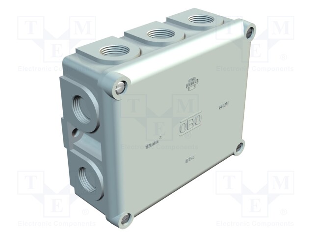 Enclosure: junction box; X: 111mm; Y: 136mm; Z: 57mm; duroplast; IP54