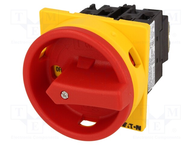 Switch: main cam switch; Stabl.pos: 2; 20A; OFF-ON; Poles: 3; 6.5kW