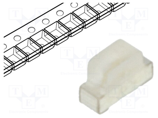 LED; SMD; 0602; green; 350÷600mcd; 1.7x0.6x1.1mm; 120°; 2.8÷3.4V