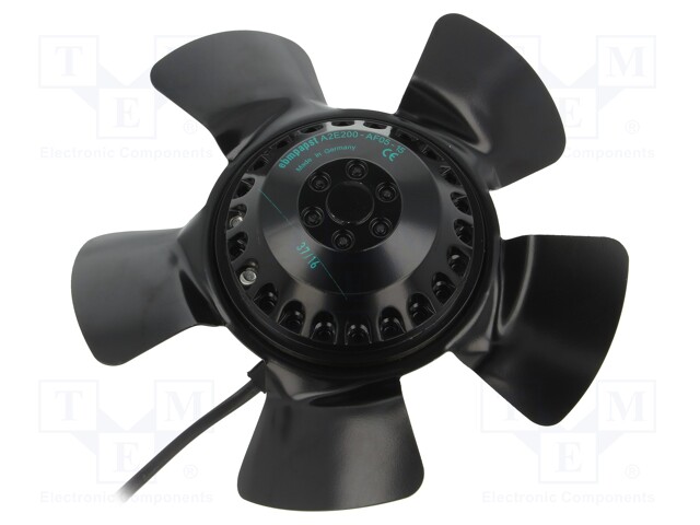 Fan: AC; axial; 230VAC; Ø195x68.5mm; ball bearing; 2650rpm; IP44