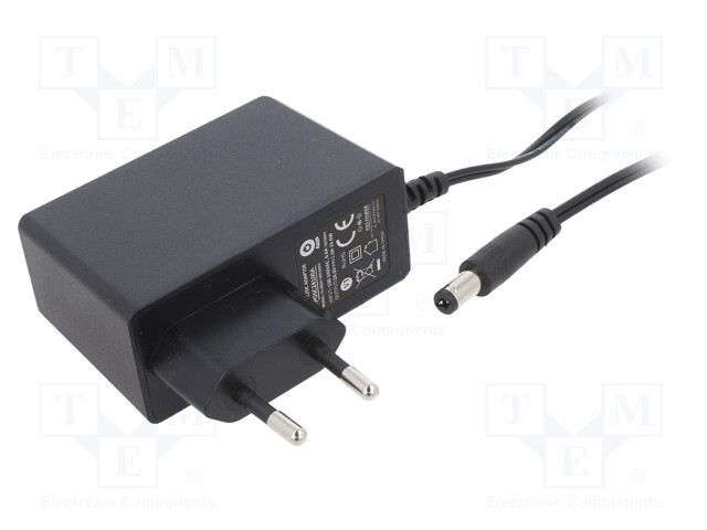 Power supply: switched-mode; voltage source; 24VDC; 1A; 24W; plug