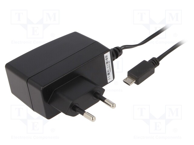 Power supply: switched-mode; voltage source; 5VDC; 2.4A; 12W; plug