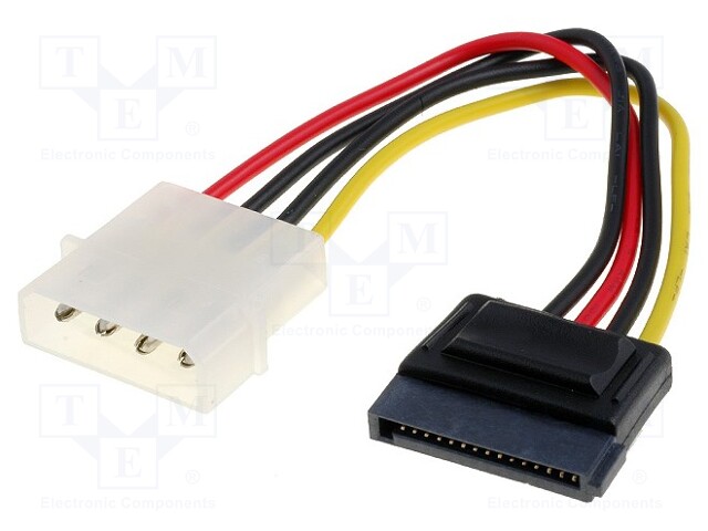 Transition: adapter; SATA plug,PC socket Molex; 0.15m