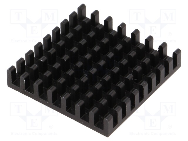 Heatsink: extruded; black; L: 31mm; W: 31mm; H: 6mm; aluminium