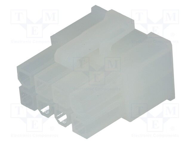 Plug; wire-board; female; VAL-U-LOK; 4.2mm; PIN: 8; w/o contacts