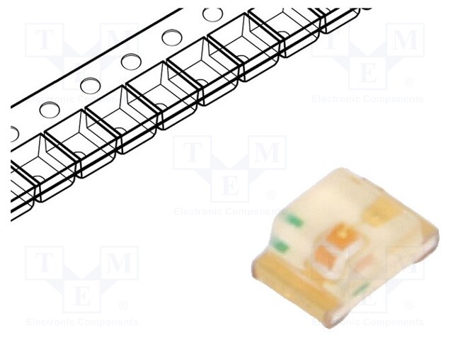 LED; SMD; 0805; green; 1.4÷4mcd; 2x1.25x0.8mm; 2.2÷2.8V; 20mA; 70mW