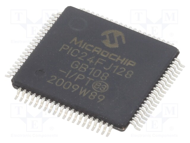 PIC microcontroller; Memory: 128kB; SRAM: 16.384kB; 32MHz; SMD