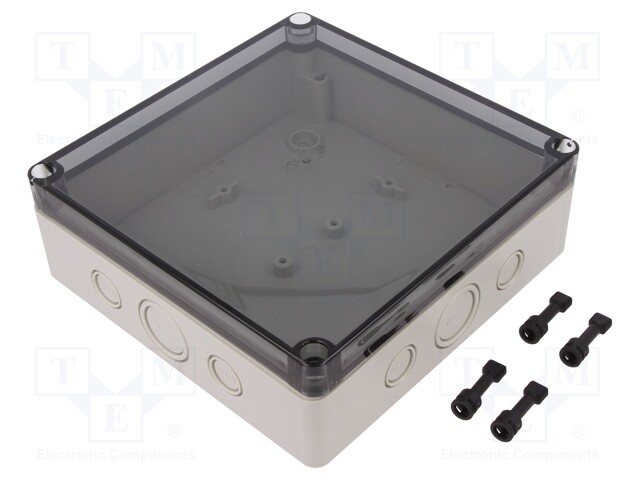 Enclosure: multipurpose; X: 180mm; Y: 182mm; Z: 63mm; TK PS; grey