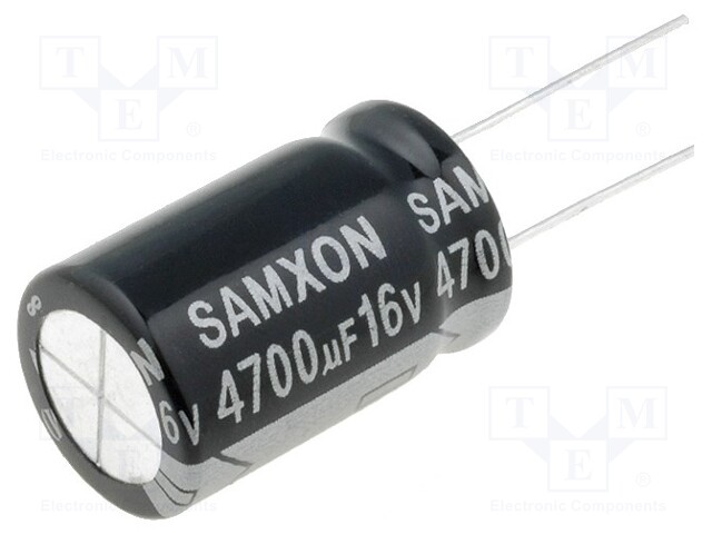 Capacitor: electrolytic; low impedance; THT; 4700uF; 16VDC; ±20%