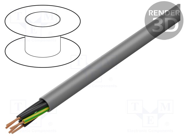 Wire; H05VV5-F,NYSLYÖ-JZ; 5G0,5mm2; unshielded; 300/500V; PVC; Cu