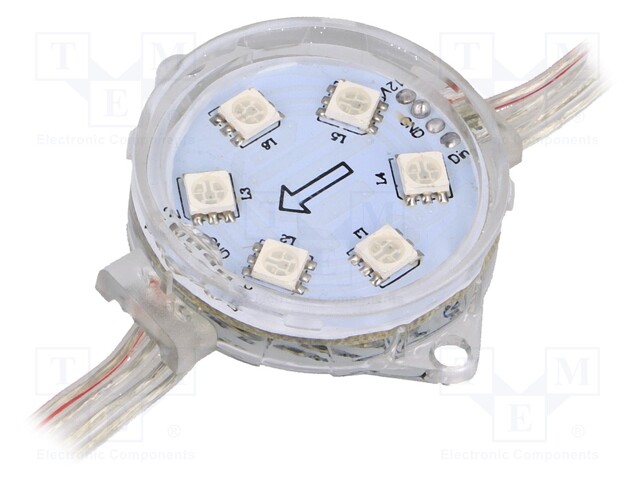 Module: LED; Colour: RGB; IP68; No.of diodes: 6; Case: 5050,PLCC6