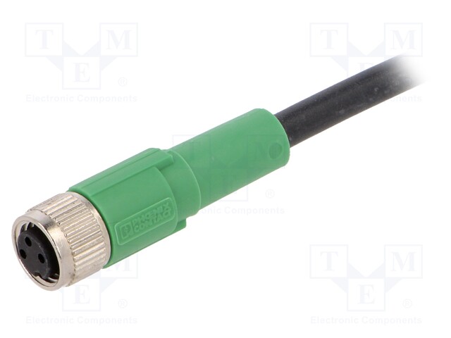 Connection lead; M8; PIN: 3; straight; 3m; plug; 60VAC; 4A; -25÷90°C