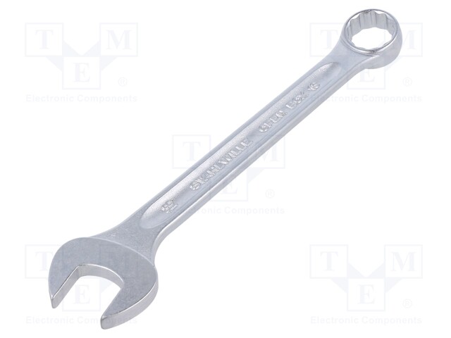 Wrench; combination spanner; 18mm; chromium plated steel