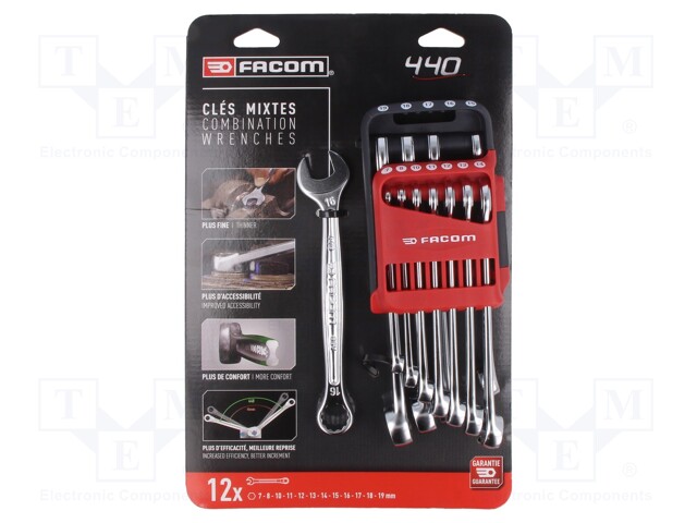 Wrenches set; combination spanner; 12pcs.