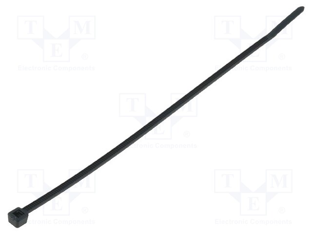 Cable tie; L: 145mm; W: 2.5mm; polyamide; 80N; black; Ømax: 22mm