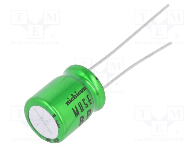 Capacitor: electrolytic; bipolar; THT; 100uF; 10V; Ø10x12.5mm; ±20%